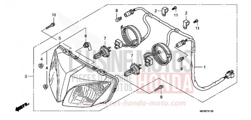 PROJECTEUR (CBF600S/SA) CBF600S9 de 2009